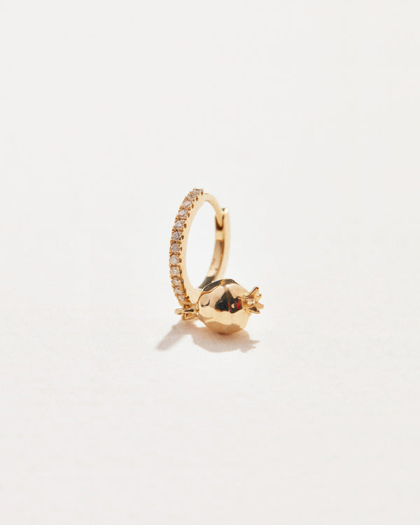 pamela love Pomegranate Pavé Huggie