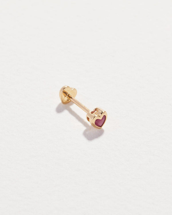 Pamela Love Ruby Heart Stud