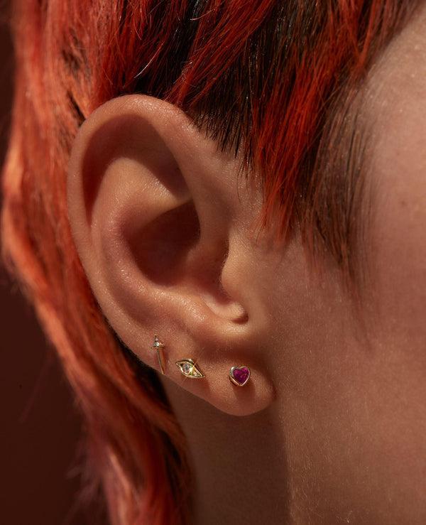 Pamela Love Ruby Heart Stud