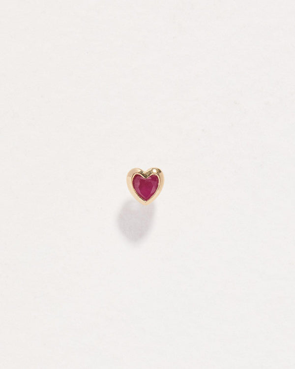 pamela love Ruby Heart Stud
