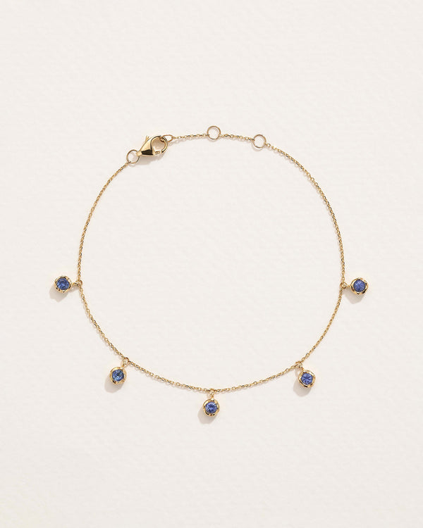 pamela love Sapphire Station Droplet Bracelet