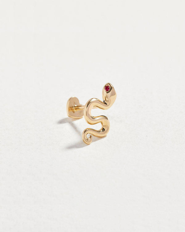 Pamela Love Serpent Ruby Stud