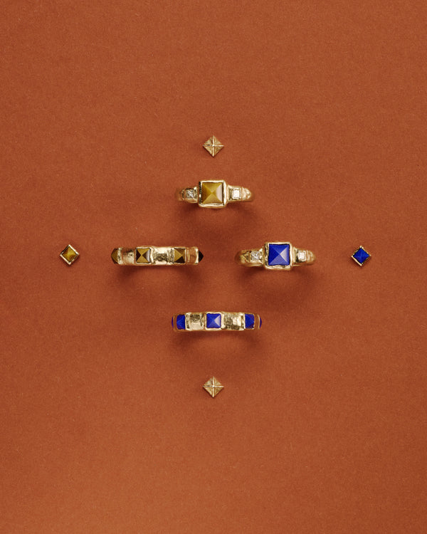 Pamela Love Stone Pyramid Stud