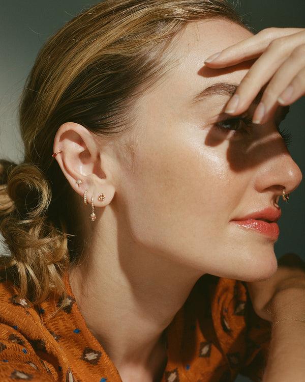 Pamela Love Tiny Pavé Mushroom Stud