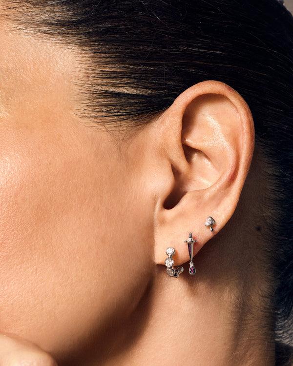 Pamela Love Tiny Pavé Mushroom Stud