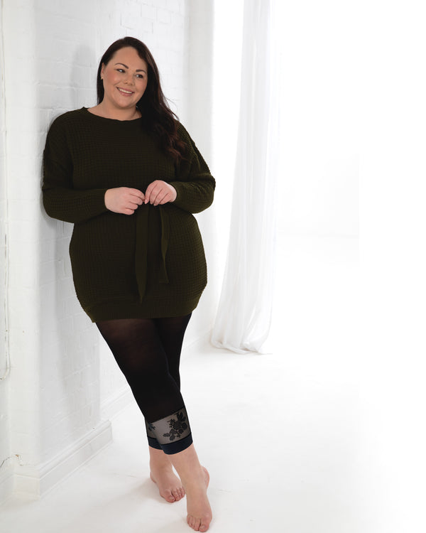 Pamela Mann 50 Denier Capri With Lace Curvy Super Stretch Tights