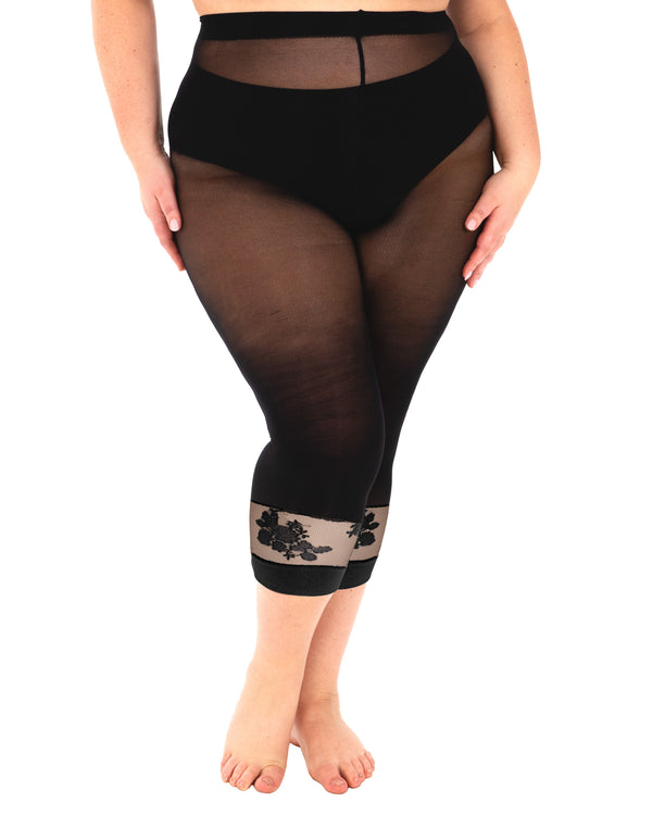 pamela mann 50 Denier Capri with Lace Curvy Super Stretch Tights