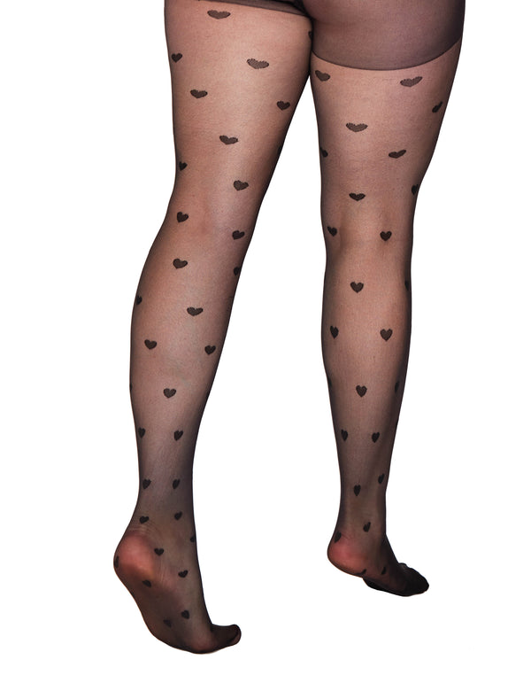 Pamela Mann Heart Pattern Curvy Super Stretch Tights