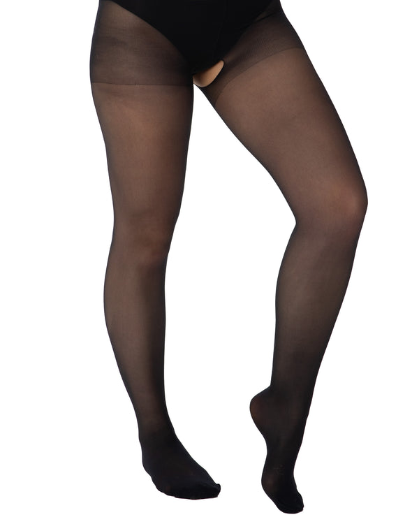 Pamela Mann 20 Denier Sheer Crotchless Tights