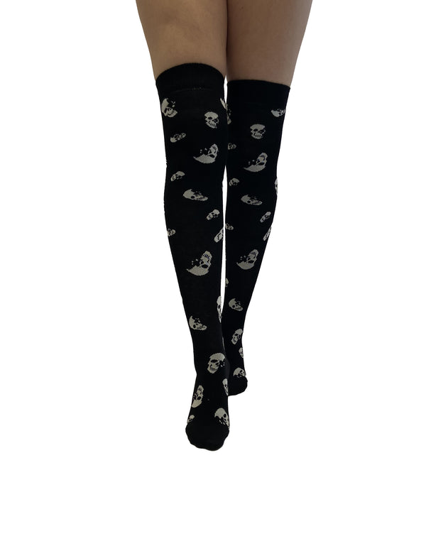 Pamela Mann All Over Skulls Over The Knee Sock