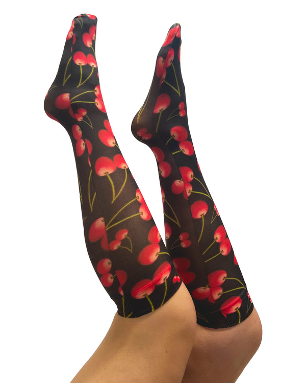 Pamela Mann Cherry Soda Printed Knee High Socks
