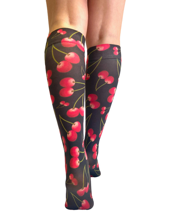 Pamela Mann Cherry Soda Printed Knee High Socks