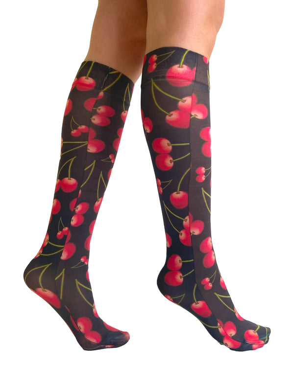 Pamela Mann Cherry Soda Printed Knee High Socks