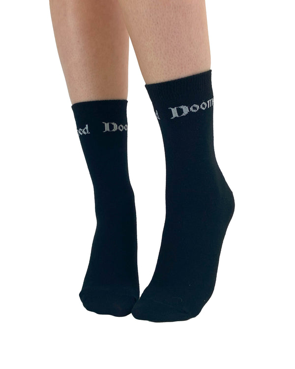 Pamela Mann Doomed Black Ankle Socks - Clearance