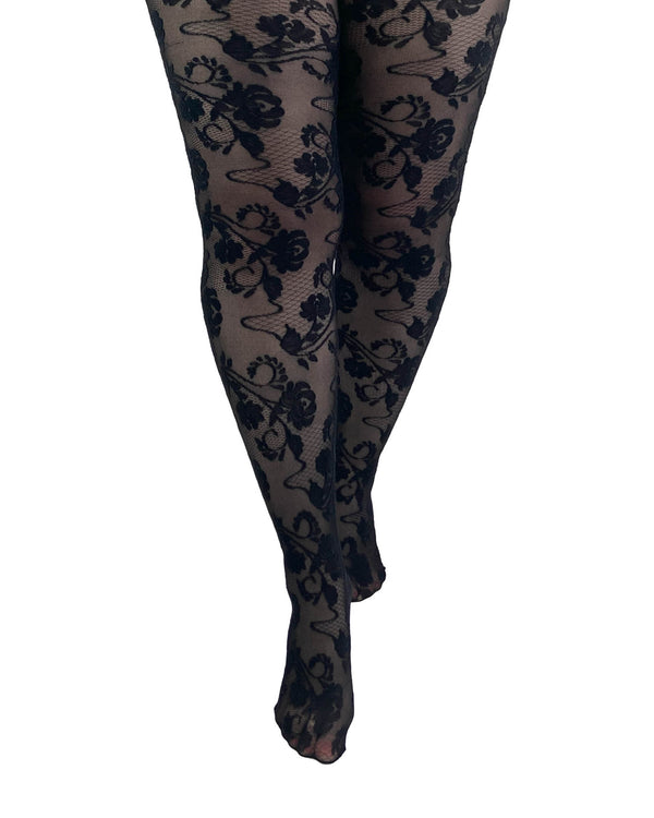 Pamela Mann Fleur Lace Curvy Super Stretch Tights