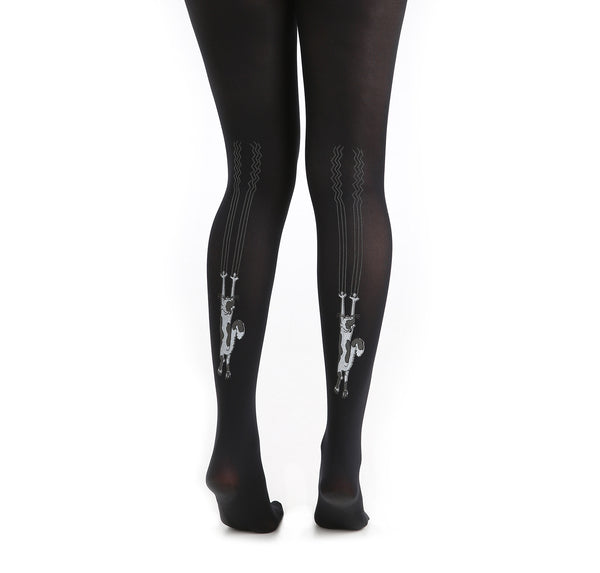 pamela mann Flocked Tights Climbing Cats