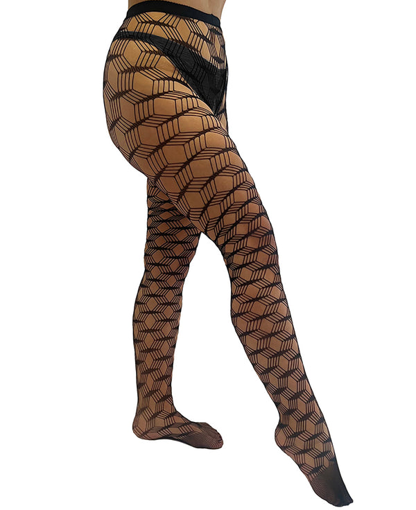 Pamela Mann Geo Pattern Net Tights
