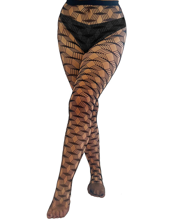Pamela Mann Geo Pattern Net Tights