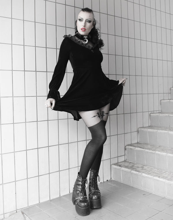 Pamela Mann Gothic Cross Suspender Tights