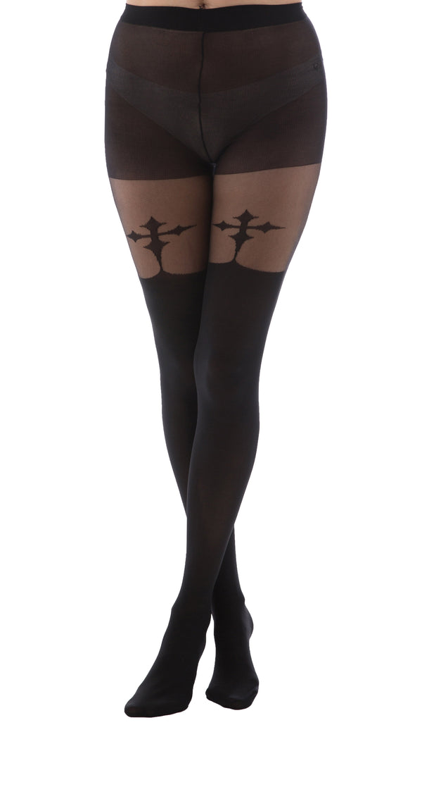 pamela mann Gothic Cross Suspender Tights