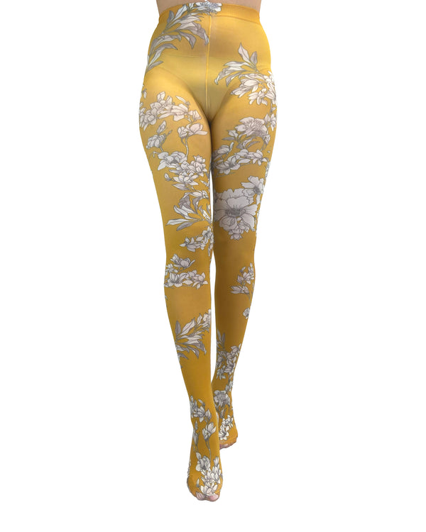 pamela mann Jasmine Floral Printed Tights