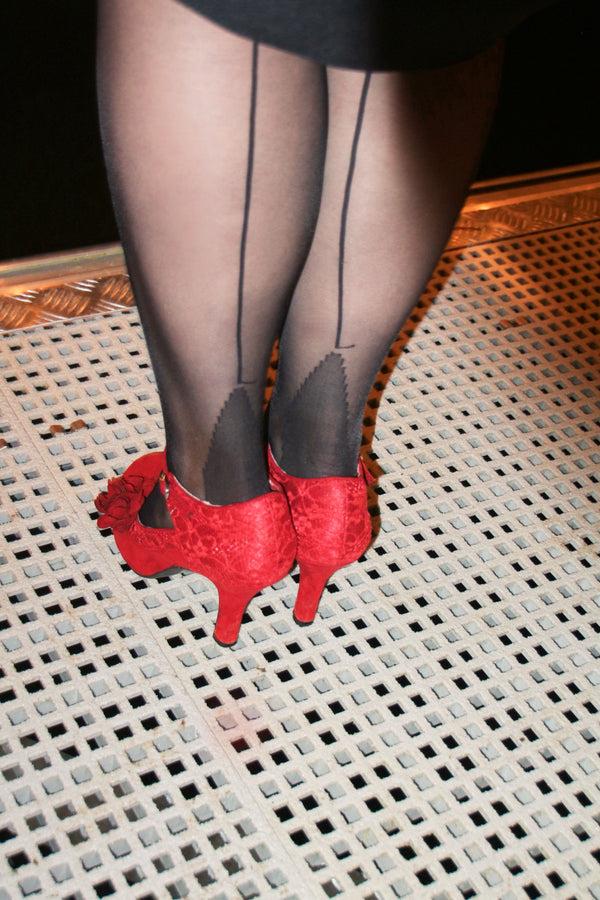 Pamela Mann Jive Seamed Curvy Super Stretch Tights