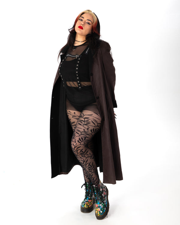 Pamela Mann Leaf Pattern Tights