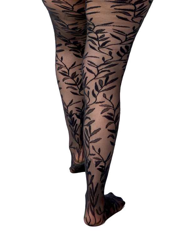 Pamela Mann Leaf Pattern Tights