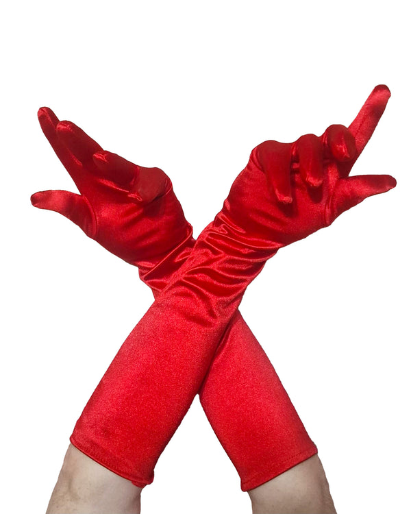 Pamela Mann Men's Long Satin Gloves - Clearance