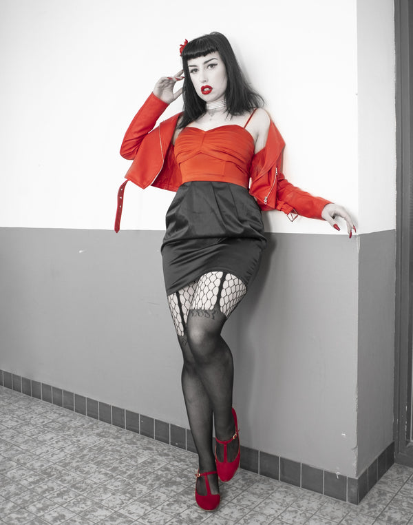 pamela mann Net Stripe Suspender Tights