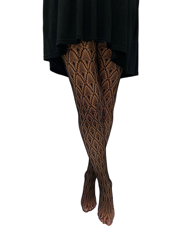 Pamela Mann Peacock Feather Net Tights