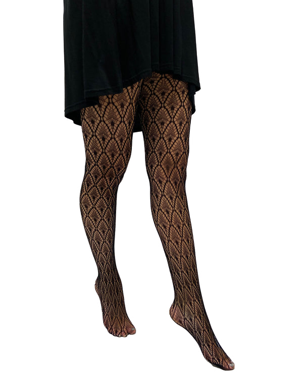 pamela mann Peacock Feather Net Tights