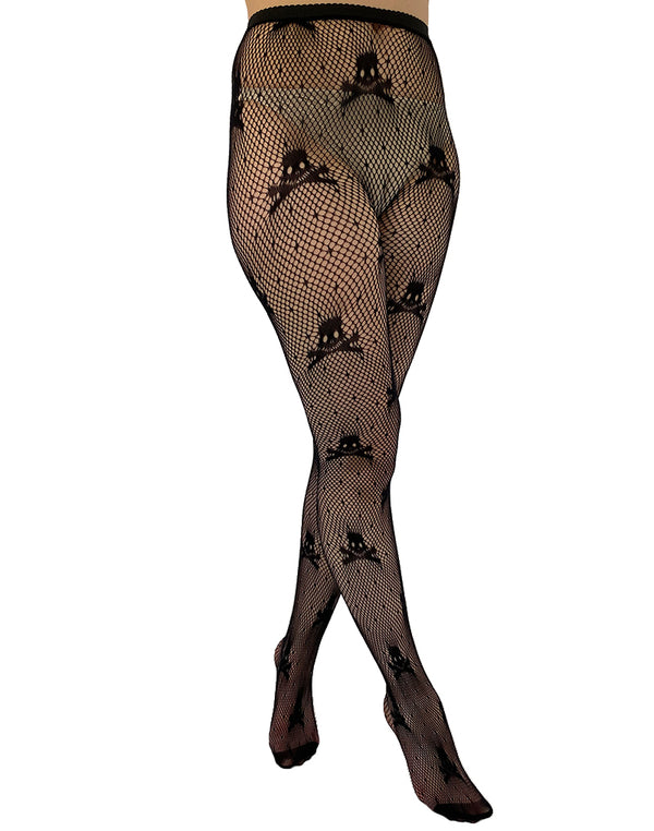 Pamela Mann Skull And Crossbones Net Tights
