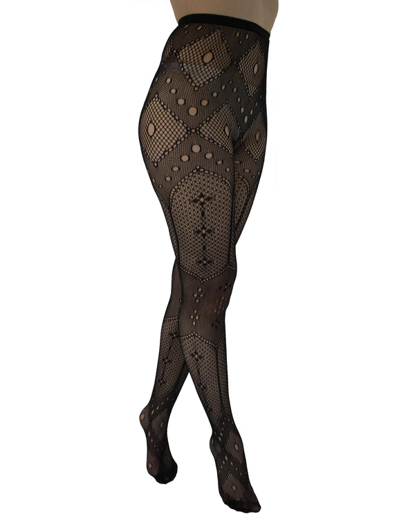 pamela mann Spot Pattern Net Tights