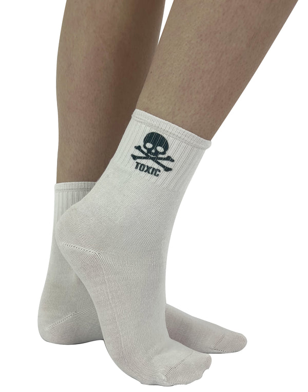 pamela mann Toxic Printed Crew Socks White/Black