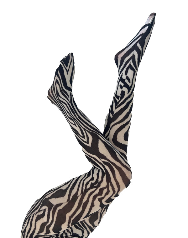 Pamela Mann Zebra Printed Tights