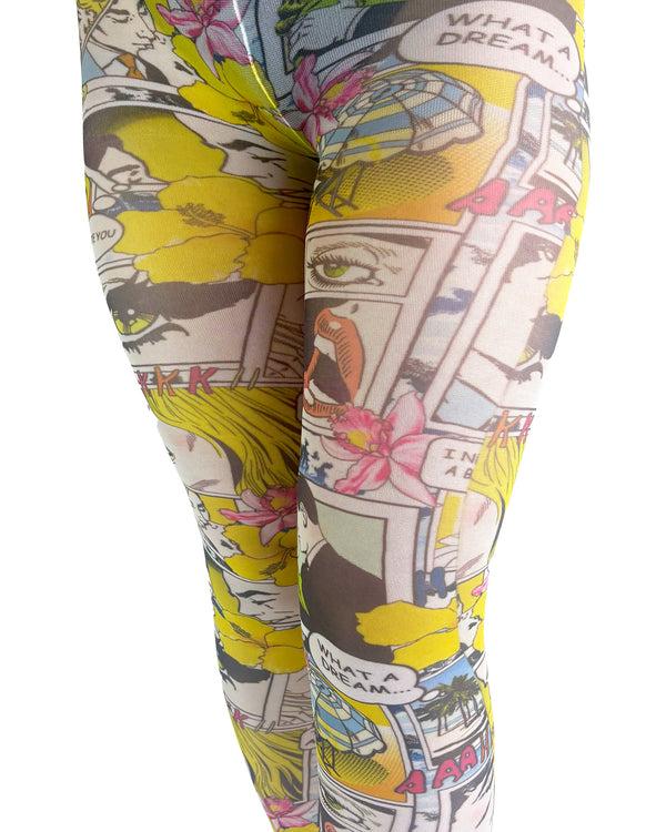 Pamela Mann Paradise Island Printed Footless Tights