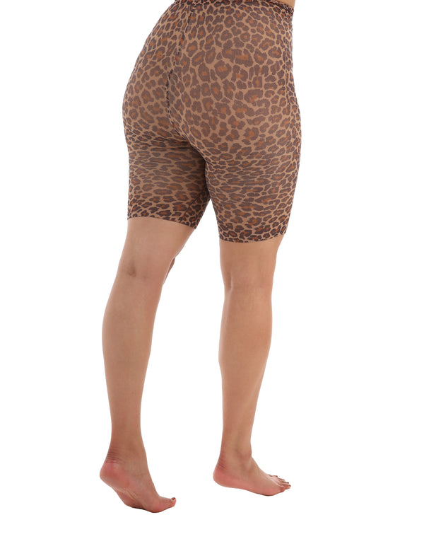 Pamela Mann Small Leopard Printed Curvy Anti Chafing Shorts