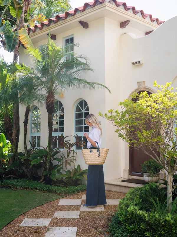 Pamela Munson Beach And Town Tote Heritage Blue