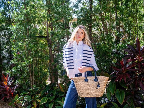 Pamela Munson Beach And Town Tote Navy