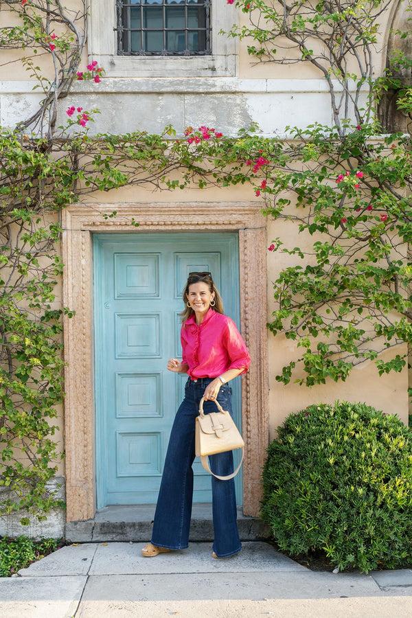 Pamela Munson La Fleur Blouse Hibiscus