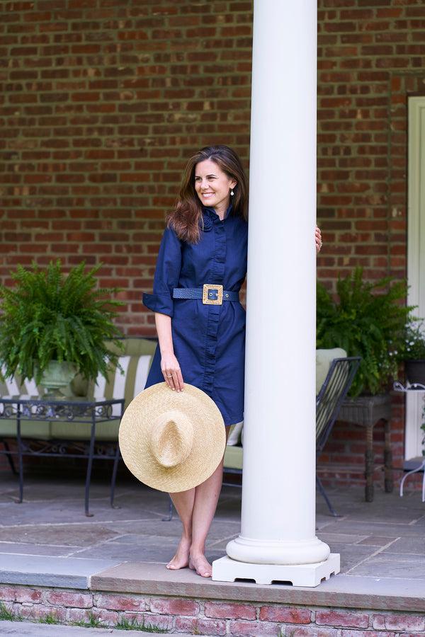 pamela munson La Fleur Shirtdress Navy