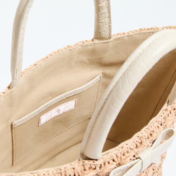 Pamela Munson Petite Bow Tote Dark Navy