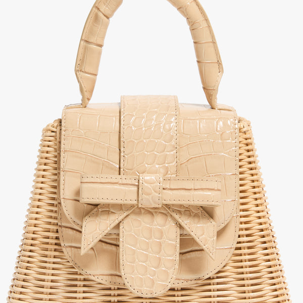 Pamela Munson The Petite Lady Bag Bow Sand