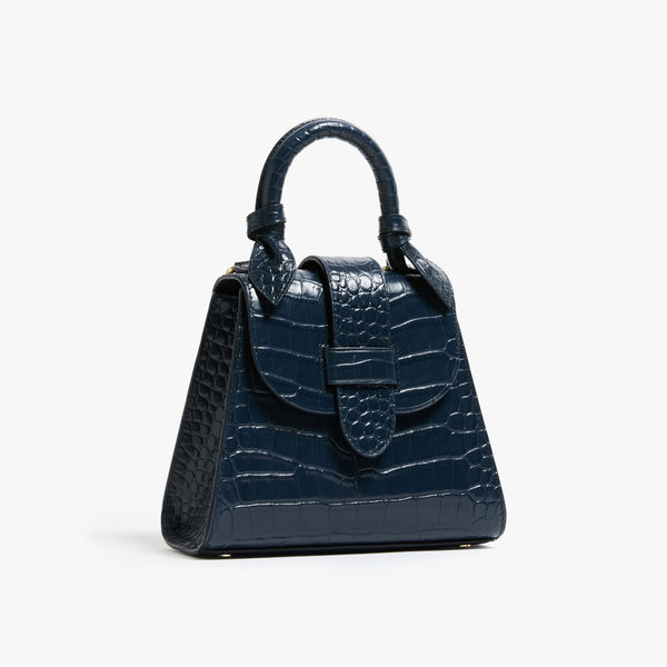 Pamela Munson The Petite Lady Bag Leather Navy