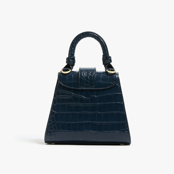 Pamela Munson The Petite Lady Bag Leather Navy
