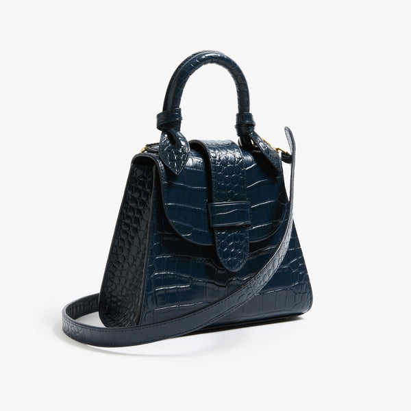 Pamela Munson The Petite Lady Bag Leather Navy