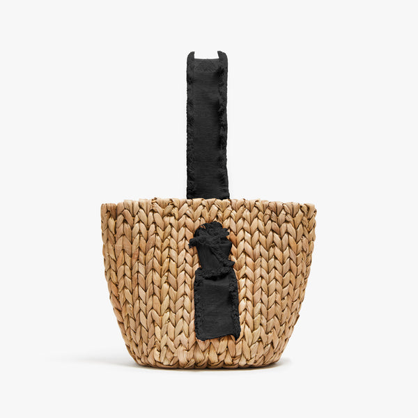 pamela munson Petite Isla Bahia Basket Fringe Black