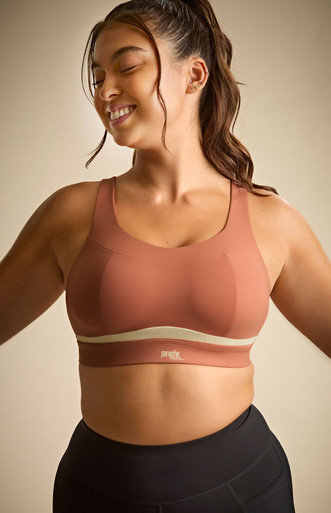 panache Freedom Non Wired Sports Bra - Sienna Rose/Chalk