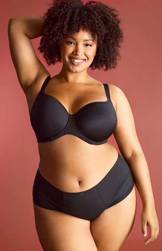 panache Elegance Moulded Spacer T Shirt Bra - Noir